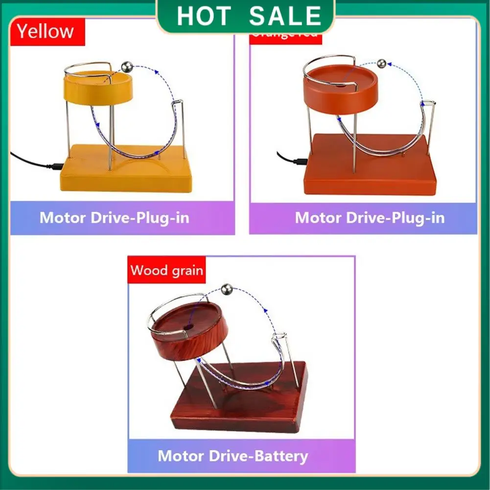 

My Home Art Motion Inertial Ornaments Metal Automatic Creative Jumping Table Toy Orange Red