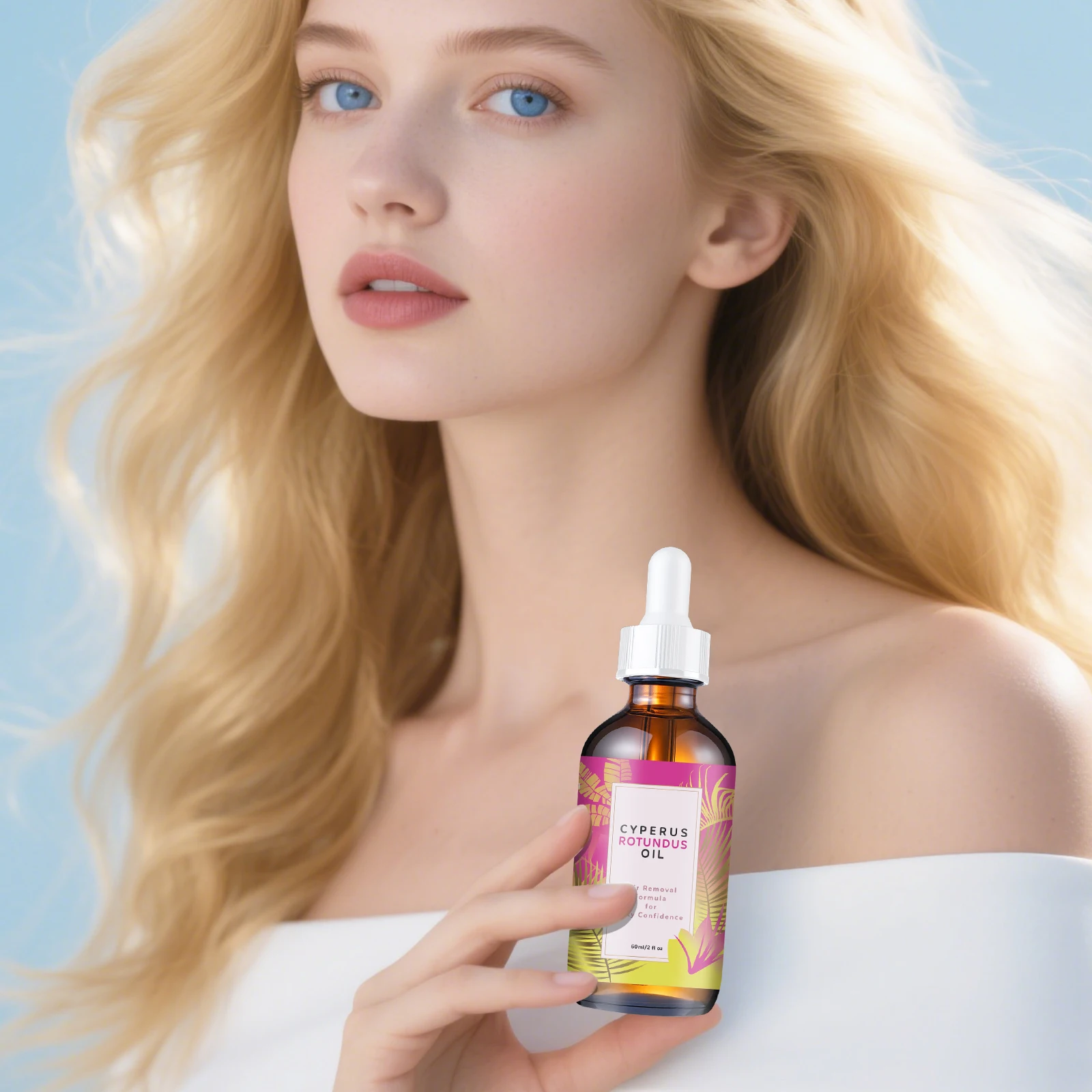 Cyperus Rotundus Oil 60ml Body Serum for After Hair Removal Care, Natural Moisturizing Skin Care Oil for Smooth Soft Skin
