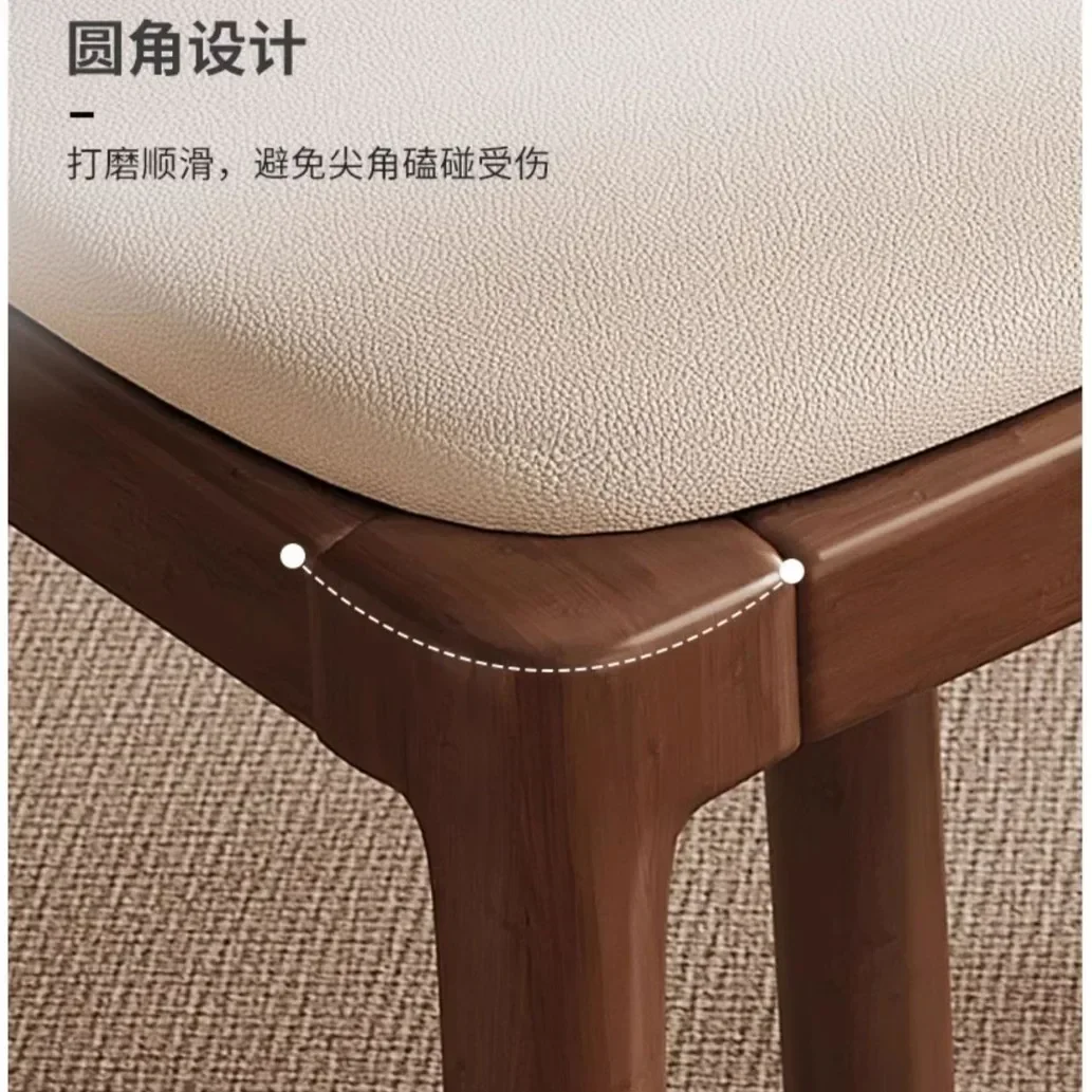 Soft-packed Bench, Cloud-based Sitting Experience, Restaurant High Stool, Stackable Solid Wood Stool, Home Bedroom Small Stool