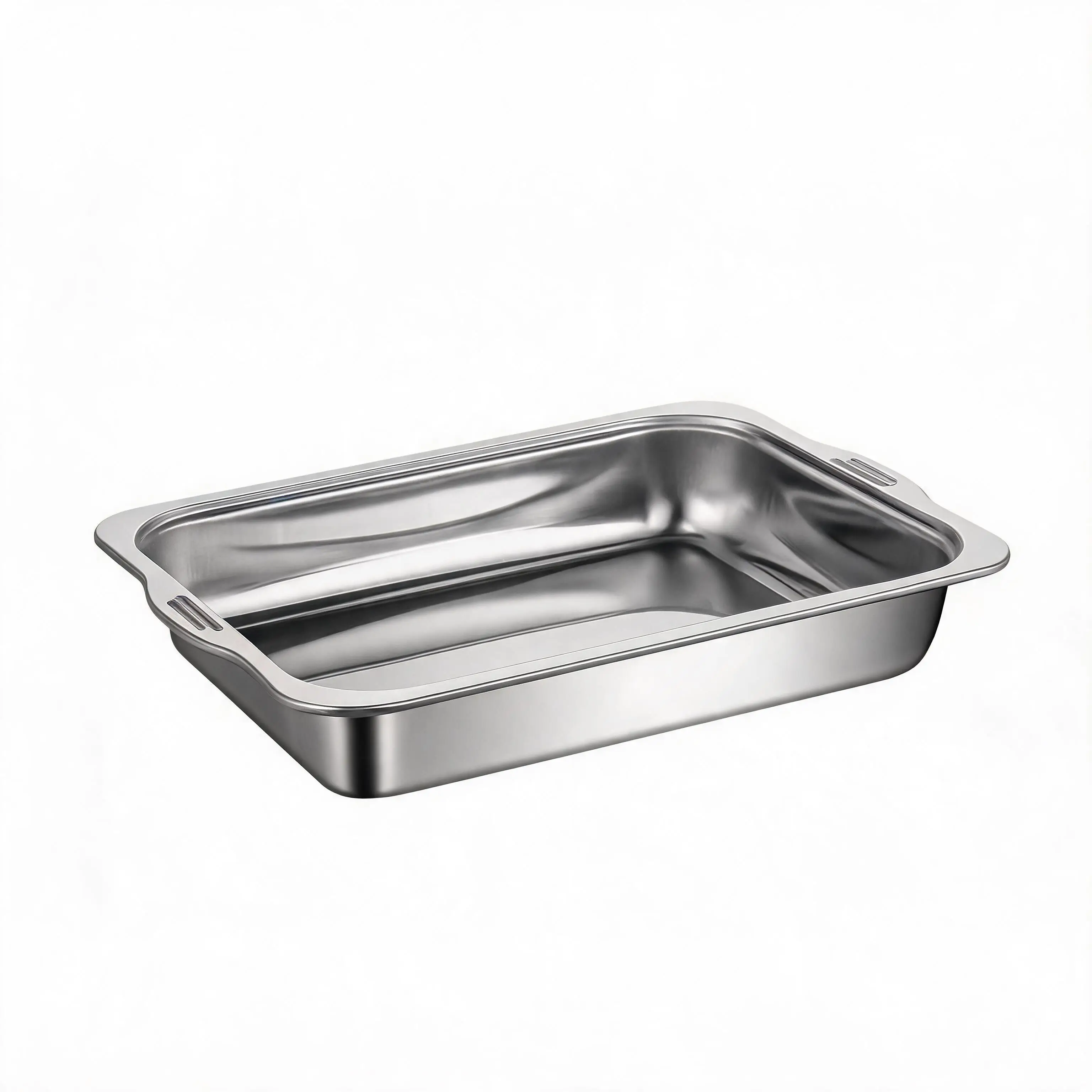 Stainless Steel Grilled Fish Pan with Lid Square Shape for Induction Gas For Oven Stove Cooking 35 26 5 cm 42 30 7 cm