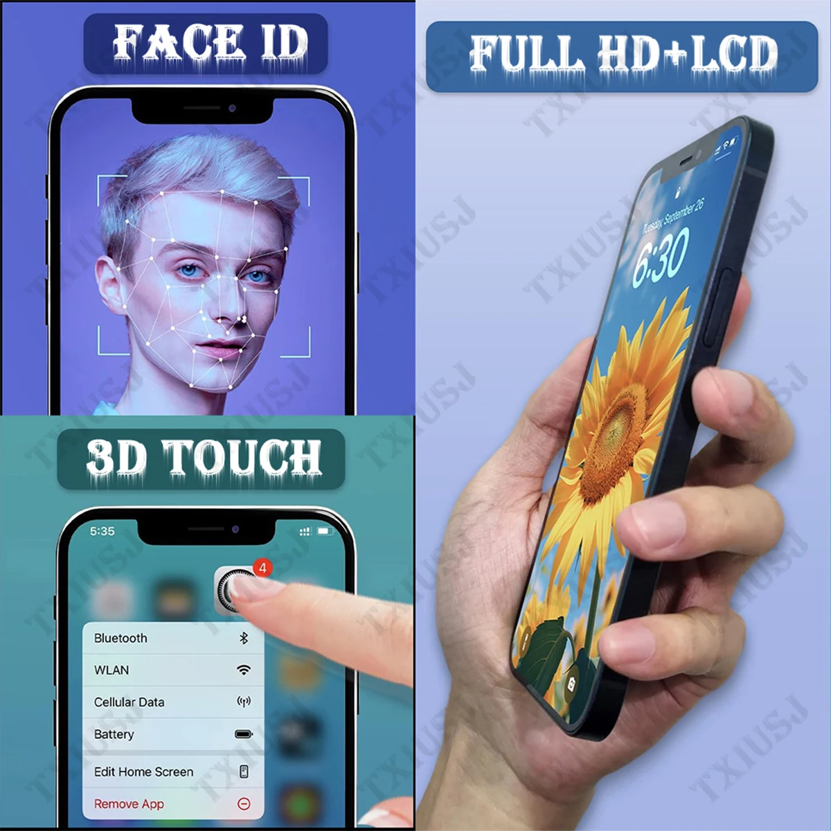 Pretty Grade For iPhone XR Full HD Retina LCD Display Touch Screen Digitizer Assembly Factory New Incell LCD Support 3D Touch