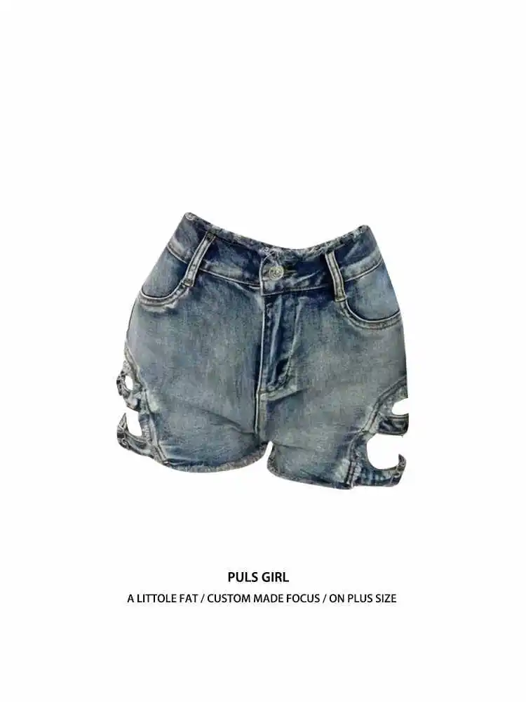 

Women Blue Y2k Denim Shorts Vintage Harajuku Low Waist Hot Jeans Shorts 90s Aesthetic Mini Short Pants Emo 2000s Clothes Summer