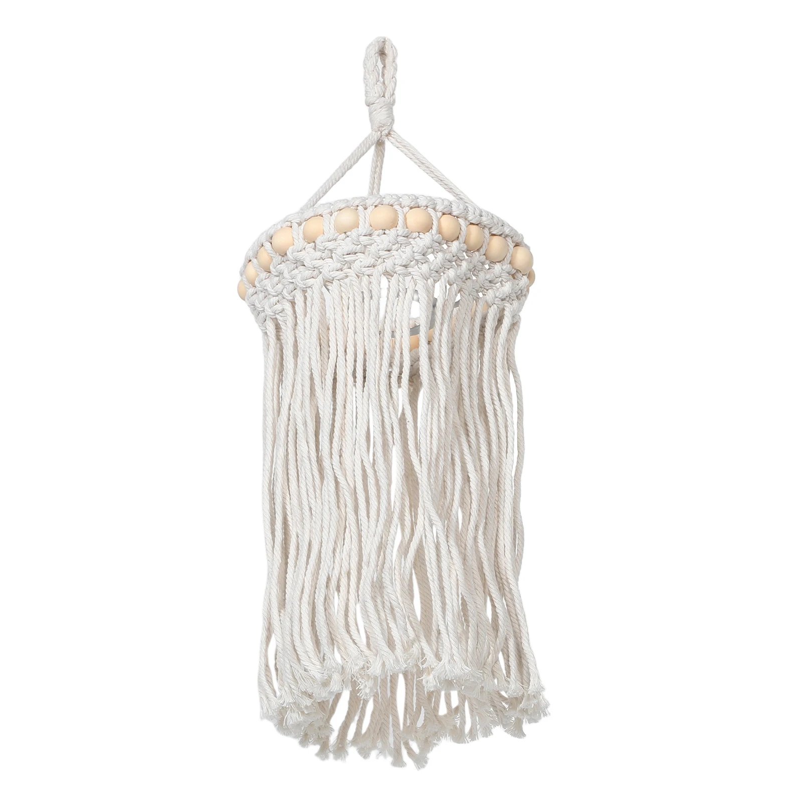 

H woven Macrame Lampshade Fringe Pendant Boho Light Shade Cover Tassel Soft Colors inavian Style Living Room Bedroom Coffee