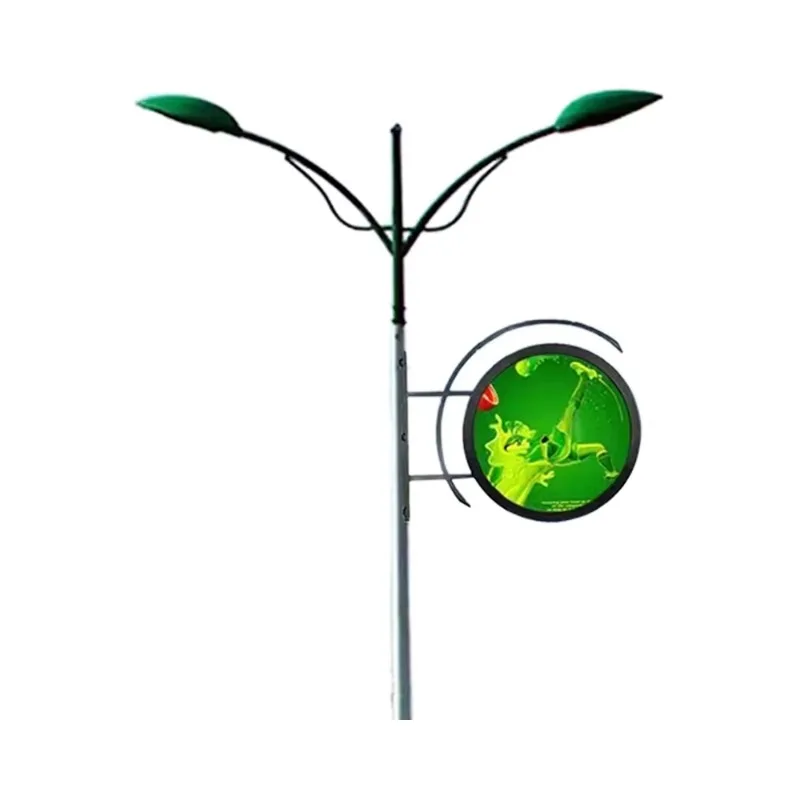 2025Factory P5 P6 P8 Outdoor LED Billboard Solar-Powered Street Pole Advertising With High Visibility Road Light Pole & LED Sc