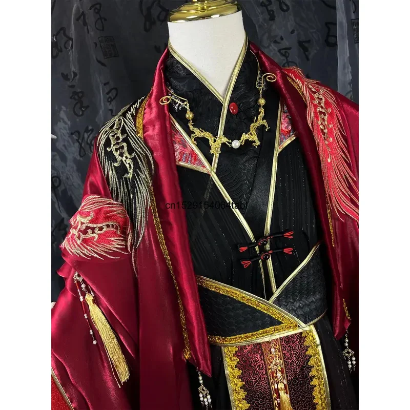 Chinese TV Series TGCF Tian Guan Ci Fu Xie Lian Hua Cheng Cosplay Costume Hua Cheng Cos Dress Hanfu Full Set Anime Clothes