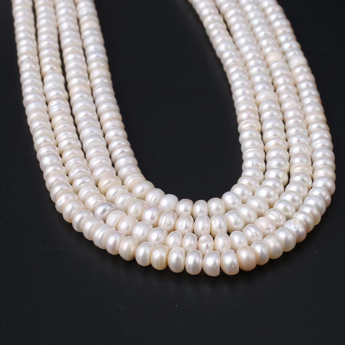 Natural Fresh Water Pearl With Four Sides White Beads DIY Necklace Bracelet Earrings Accessories Charm Gift  5-6mm