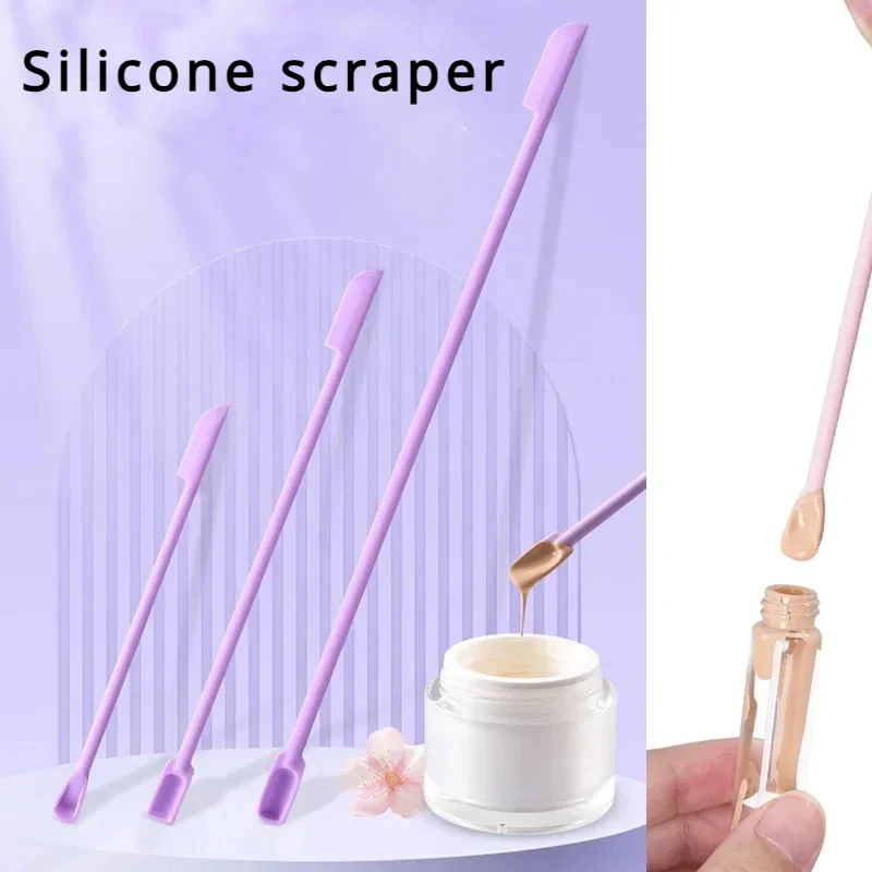 Silikon Doppelköpfiger Schaber Kreative Mini Kleine Spitze Spachtel Kosmetik Hitzebeständige Sichere Spachtel Foundation Make-Up-Tools