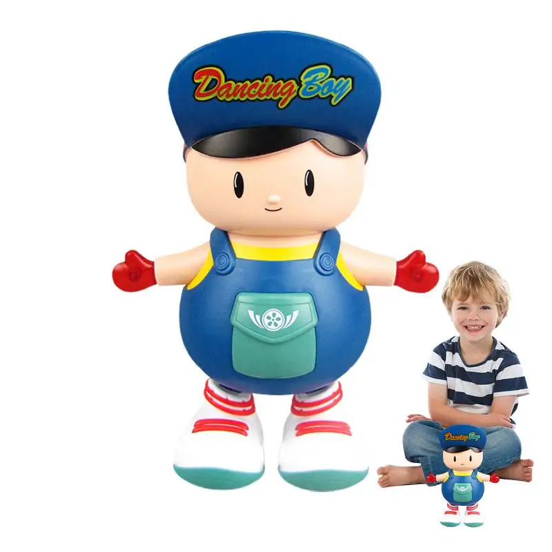 เต้นรํา Big Head Boy เด็ก Interactive Early Learning ของเล่นไฟฟ้าเพลงของเล่นเพื่อการศึกษาน่ารัก Dancing Swing Boy การ์ตูนขนาดใหญ่