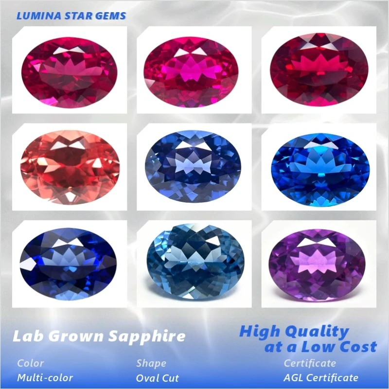 

L-Lab Grown Padparadscha Fire Lotus Oval Shape Multiple Sizes Loose Gemstone For Jewelry Diy Making With Certificate
