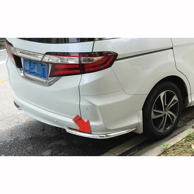 2pcs/set Chrome Rear Fog Lamp Trim For Honda Odyssey High Quality Abs Rear Corner Bumper Guard Cover Car Styling 2015 2016 2017