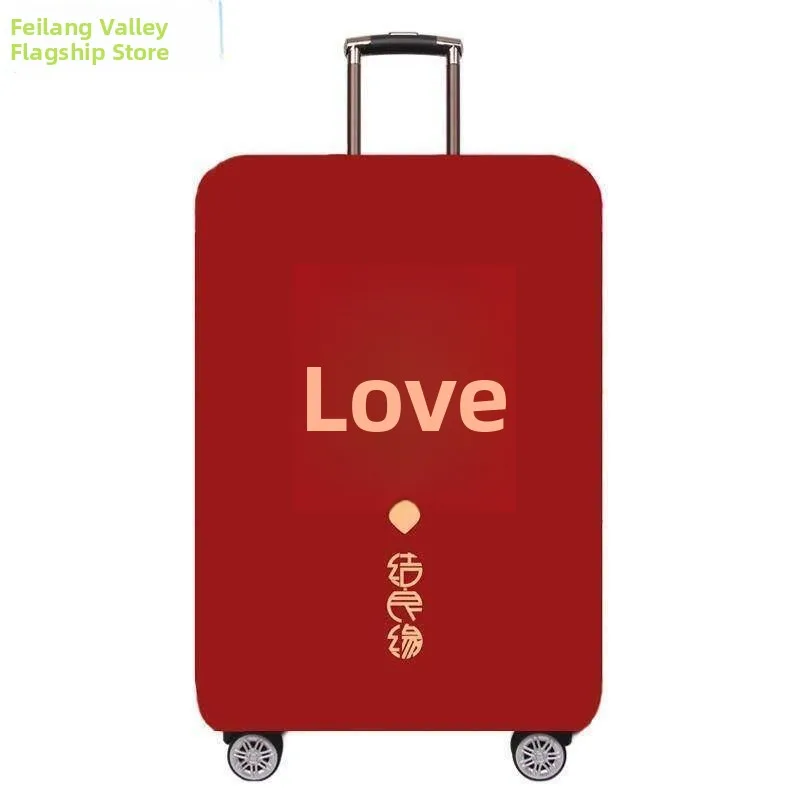 Wedding Red Protective Cover Thickened Luggage Bag Case Travel Suitcase Universal Lid New Model Large Size Matching Set