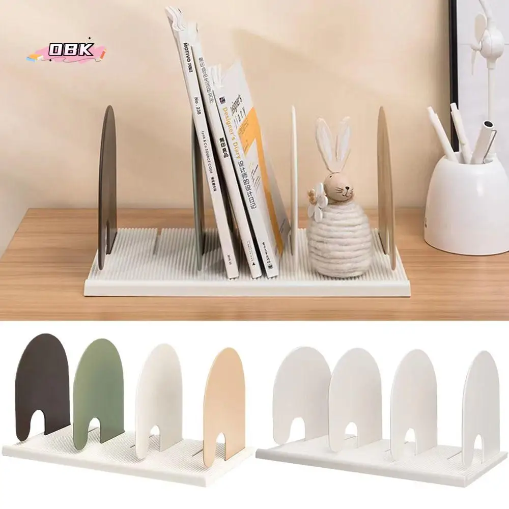 

Durable Non-Skid Adjustable Bookends Detachable Stable Base Simple Book Holder Space-saving Reusable Documents Stand Office