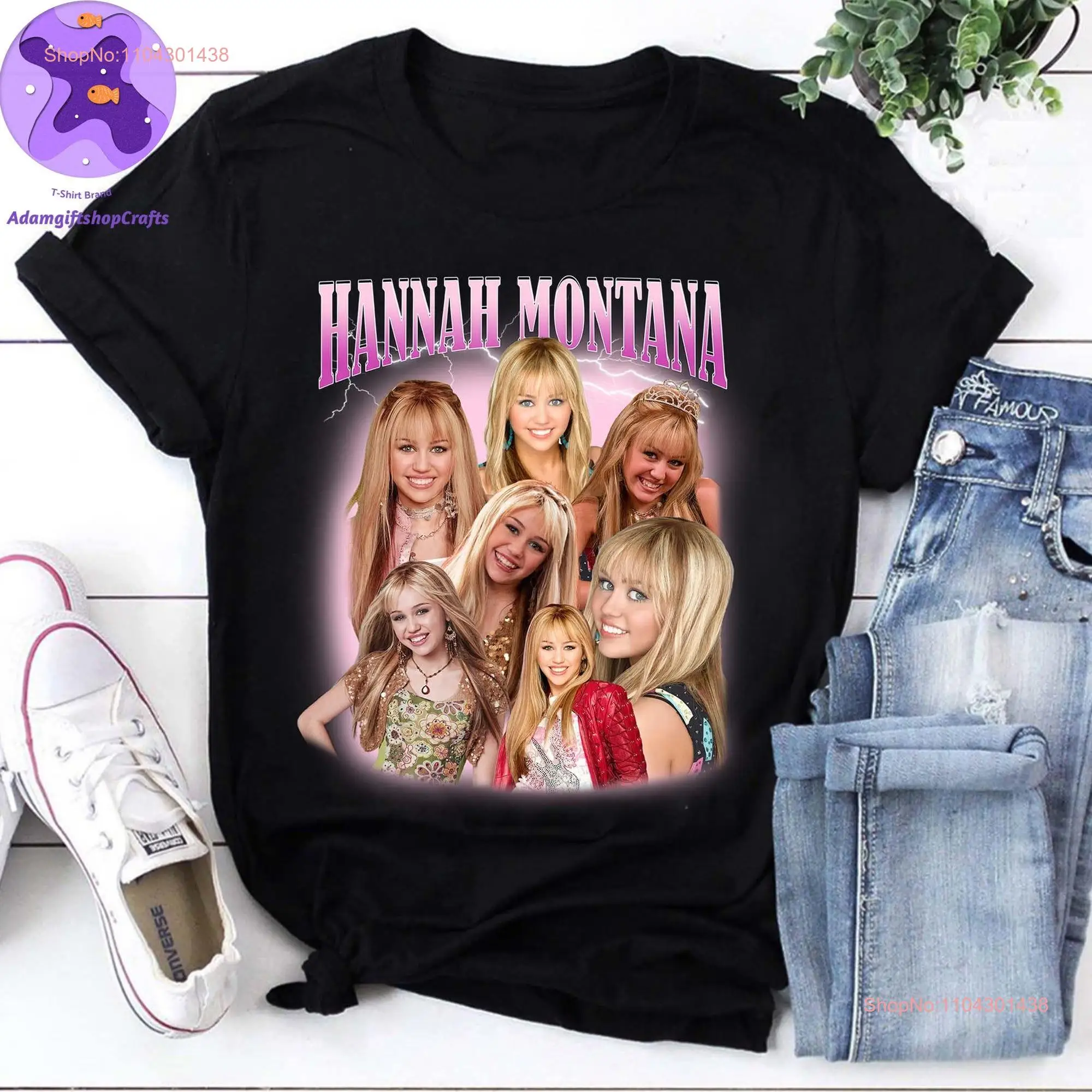 Hannah Montana Movie T Shirt Retro Vintage 90s Fan  long or short sleeves