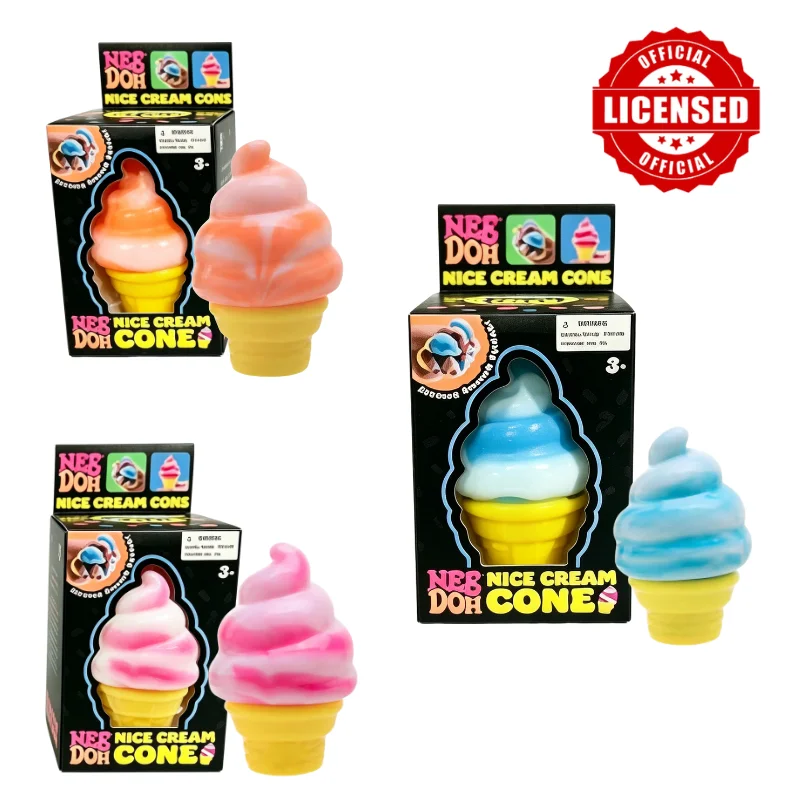 Schylling Nee Doh Eiscreme Sensorisches Fidget-Spielzeug zum Quetschen, Stressabbau, Emotionale Regulierung, Geschenk