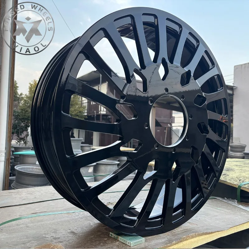 

Кованые колеса VIAOL 22, 24, 26, 28, 30 дюймов для грузовиков, сверхпрочные, из алюминия 6061-T6, новая черная отделка, для североамериканских грузовиков