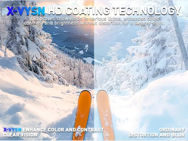 KAPVOE Photochrome Skibrille für den Außenbereich, Winter-Schneesport für Unisex-Schneebrille, UV400, beschlagfrei, magnetische Snowboardbrille – Detail 3