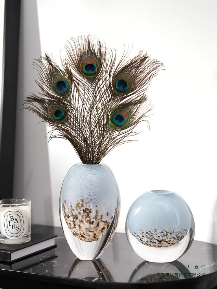 Light luxury modern color vase hydroponic flower arrangement art flower ware living room home decoration