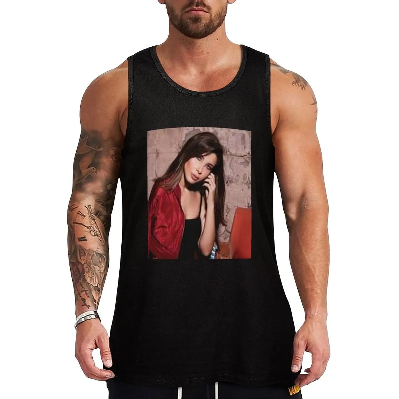 Nancy Ajram Tank Top Men's sleeveless gym shirts Gym t-shirt man cool things men gym clothing