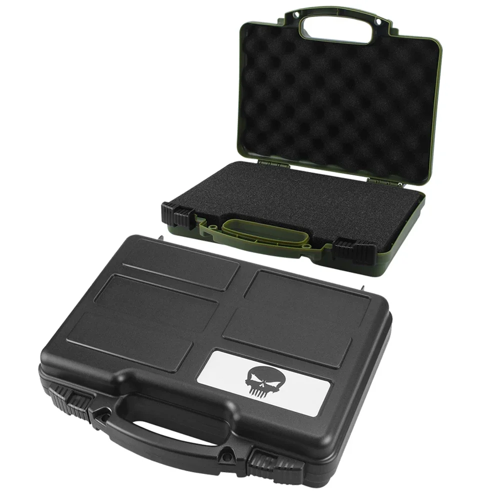 Anti Pressure Double Lock Portable Tool Box with Paddle and Plug Foam Pistol Case