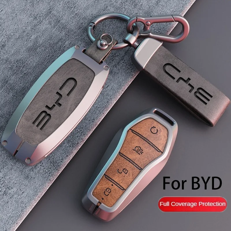 capa-de-couro-para-chave-de-metal-capa-para-byd-song-plus-act-3-han-ev-tang-dm-qin-selo-golfin-acessorios-de-suporte-para-chaveiro-remoto-de-carro