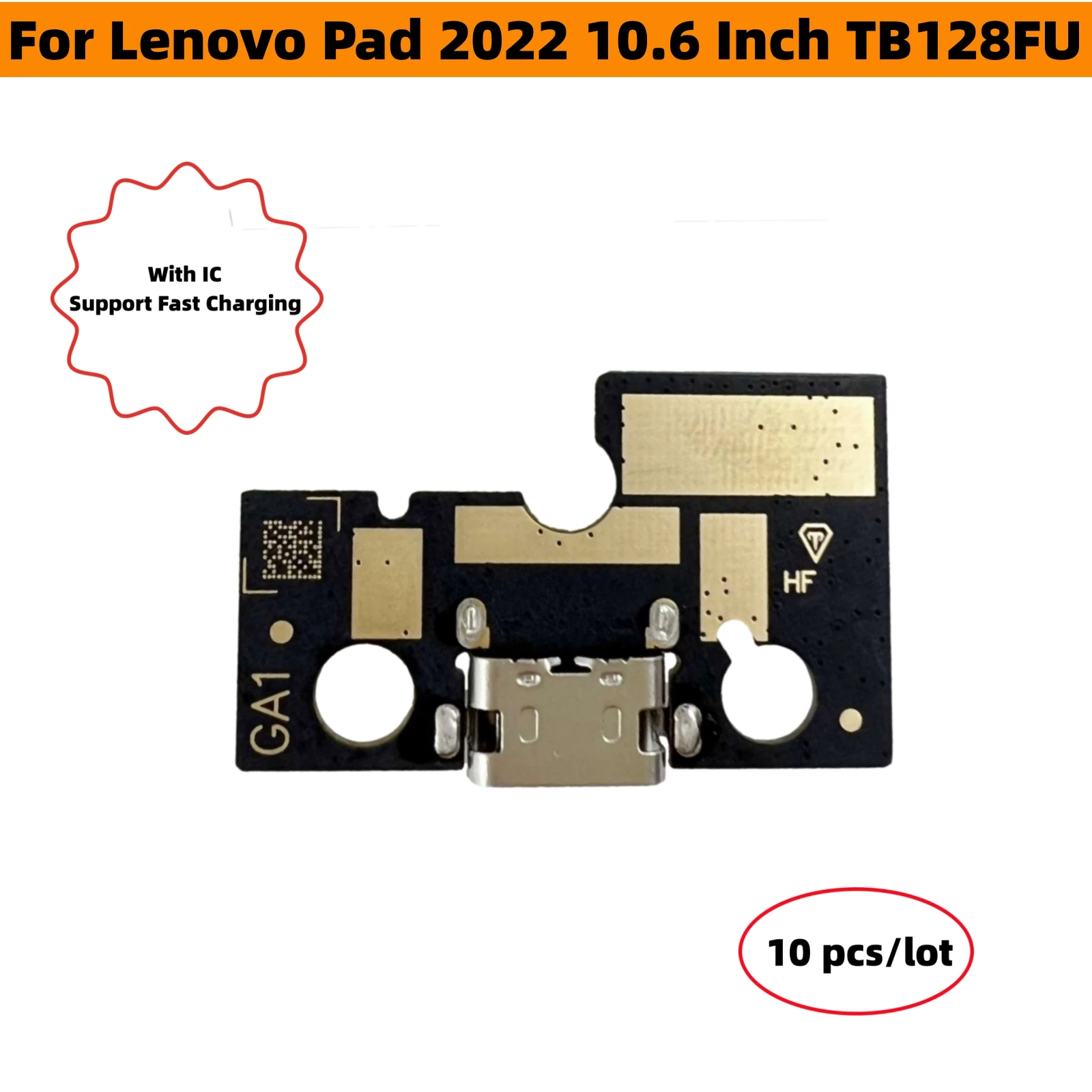 

10 Pcs/Lot USB Charger Dock Flex Cable Connector Board Charging Port For Lenovo Pad 2022 10.6 Inch TB128FU M10 Plus Gen 3