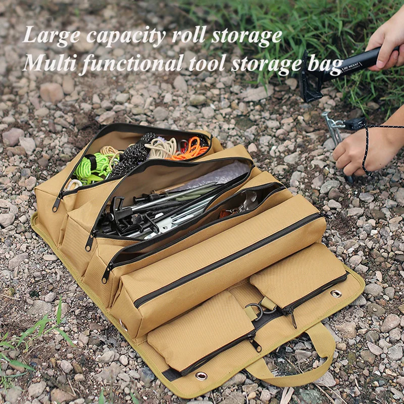 Outdoor Tool Storage Bag Hanging Foldable Hardware Household Multifunctional Tool Hand-held Storage Bag