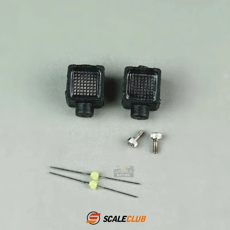 Scaleclub 1/14 Trailer 1/10 Off-Road Climbing Car Small Square Light Led Spotlight For Tamiya  Lesu Rc Truck Tipper