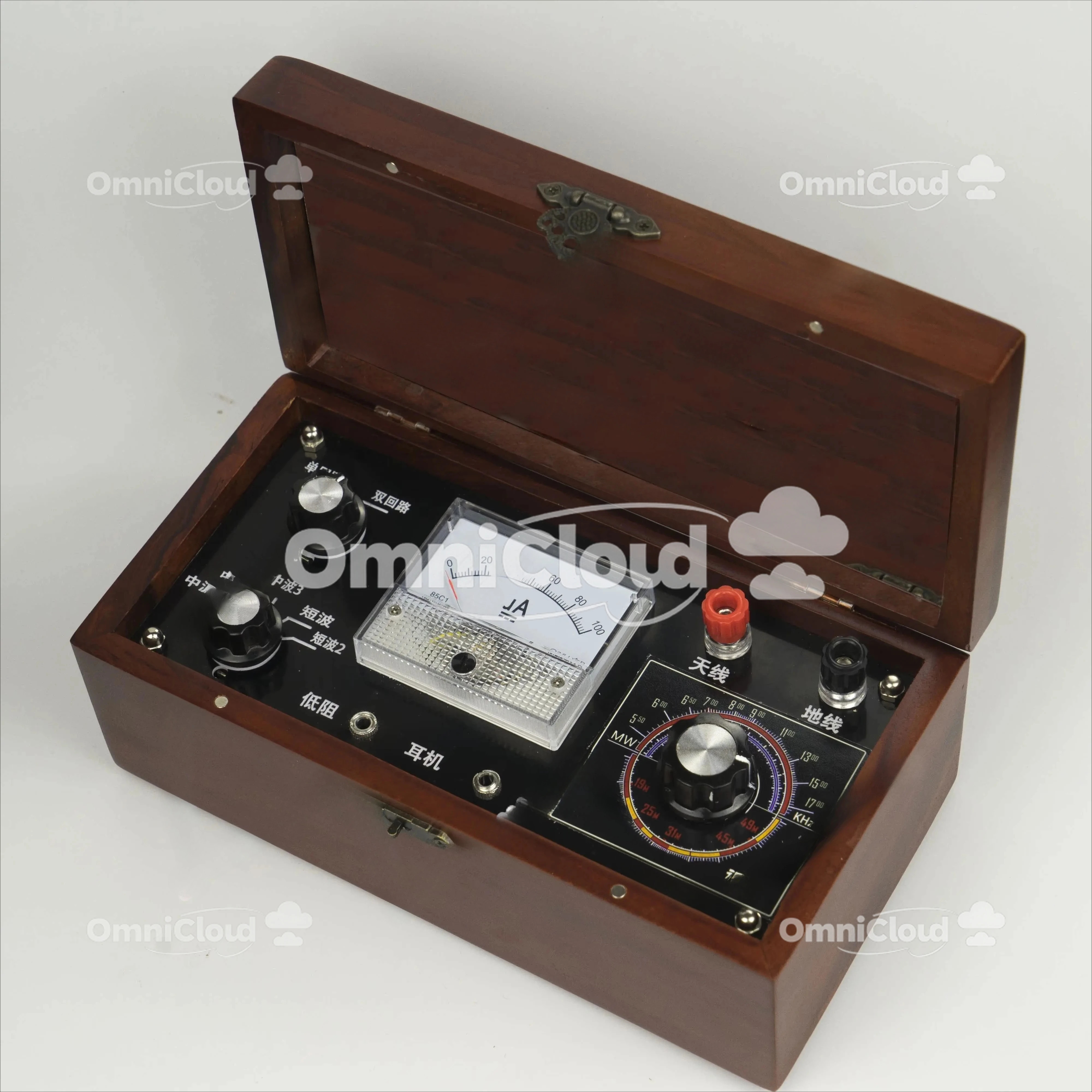 

Retro ore radio, medium and short wave ore machine engraving flower box