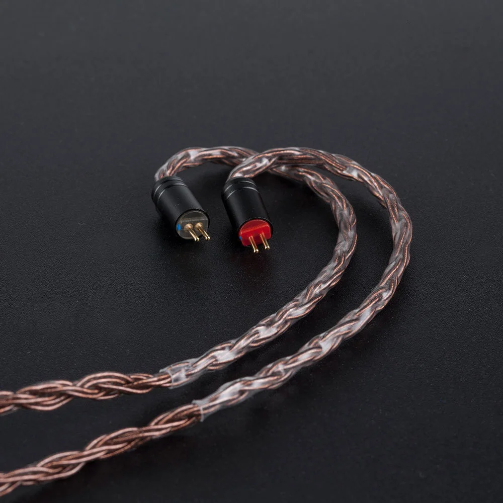 KBEAR 16 Core Reinem Kupfer Kopfhörer Kabel 2PIN/MMCX/QDC Earbuds Connector Verwenden Für KZ EDX ZSN PRO BLON BL-03 KBEAR KS1 Kopfhörer – Detail 7