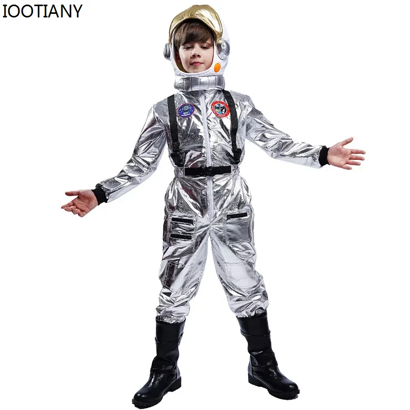 Costume d'astronome cosplay pour enfants, combinaison Spaceman pour Halloween, tenue d'astronome pour garçon, fête de carnaval, mastim ade, spectacle sur scène, habillage