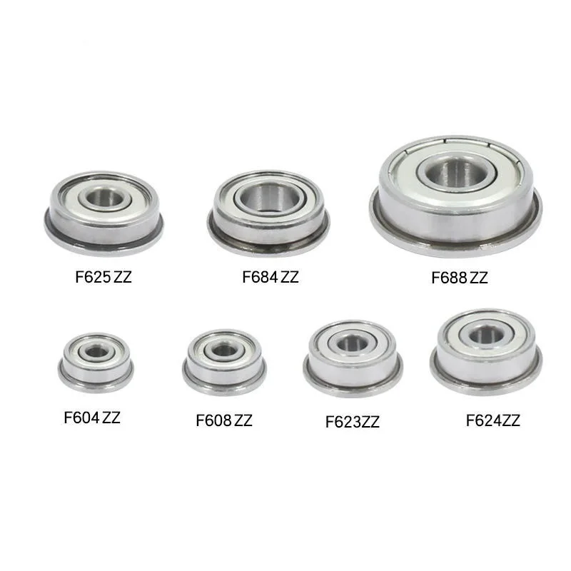 MEGA Flange Ball Bearings MR105ZZ F623ZZ F624ZZ F604ZZ F684ZZ F625ZZ F688ZZ F608ZZ 3D Printer Parts Groove Pulley Wheel Metal