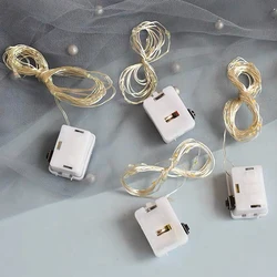 1M 10Lights Led Copper Wire Fairy Lights Waterproof LED String Lights Battery Operated DIY Wedding Party Decoration Garland