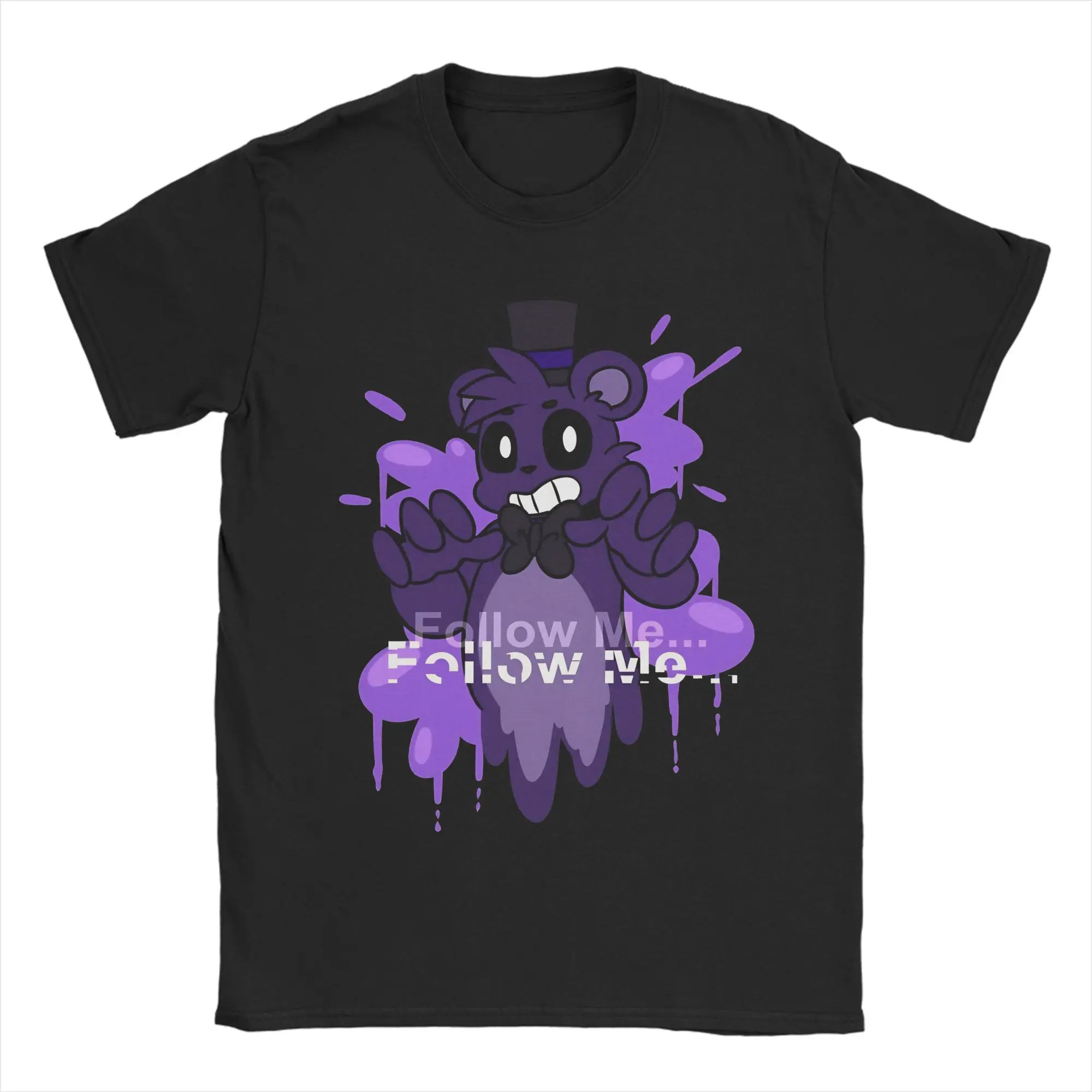 

Cool Follow Me FNAF At Freddys T-Shirts Men O Neck Cotton T Shirts Short Sleeve Tees 6XL Clothes