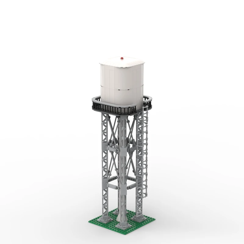 295 Pièces Tour d'eau de construction MOC, Blocs de construction modulaires personnalisables, Modèle éducatif, Jouet DIY populaire pour enfants, Cadeau de festival