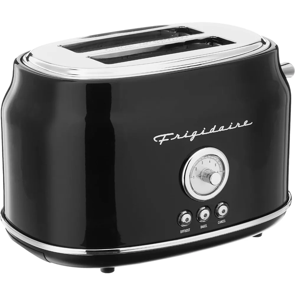 

2 Slice Toaster, Wide Slot for Bread, English Muffins, and Bagels, 5 Adjustable Toast Settings, Cancel and Defrost, 900w, Black.