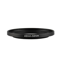 Aluminum Black Step Up Filter Ring 43mm-52mm 43-52 mm 43 to 52 Filter Adapter Lens Adapter for Canon Nikon Sony DSLR Camera Lens