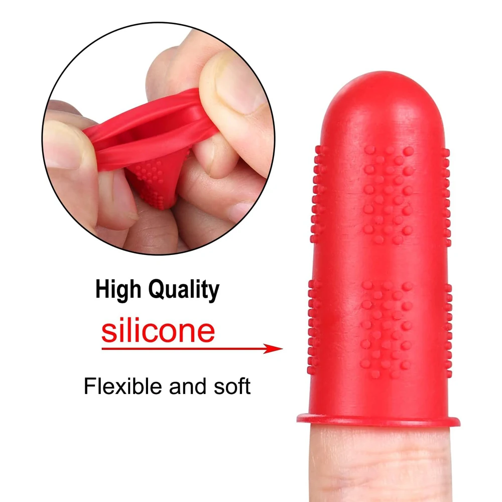 16PCS Silicone Thimble Finger Pads Assorted Colors Finger Protector Covers Rubber Finger Tips for Embroidery Paperwork Cutting