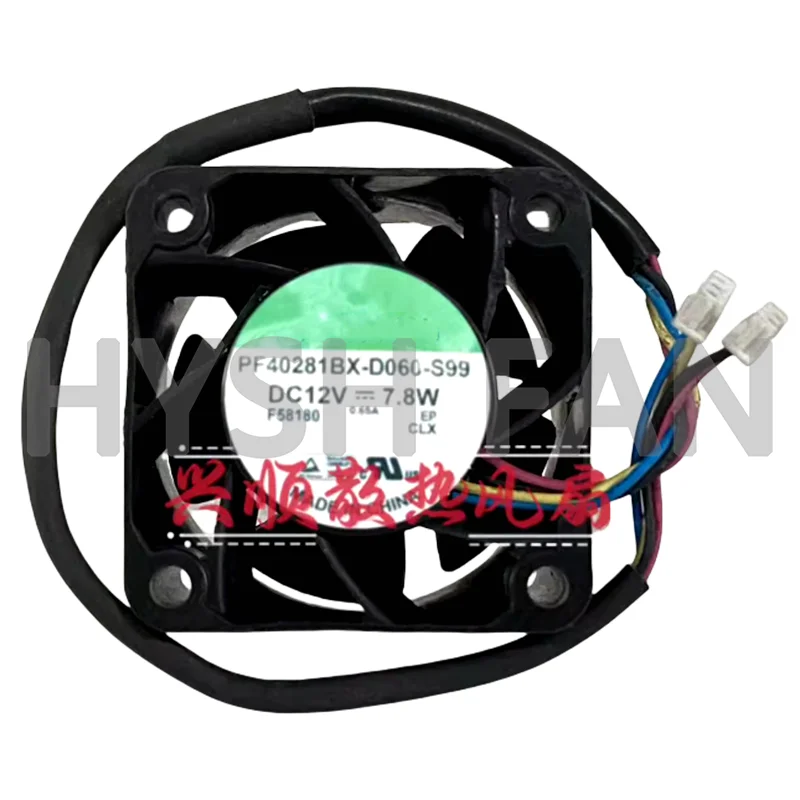 Ventilador de refrigeração original, 4 fios, PF40281BX-D060-S99, 4028, 12V, 7.8W