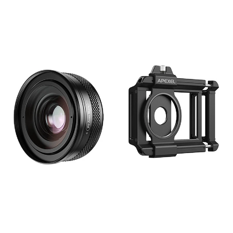 

Hot Saleapexel Zoom Macro Lens 100Mm For Phone Pro Lens Kit With Stretch Clamp For Iphone Samsung Android Smartphone