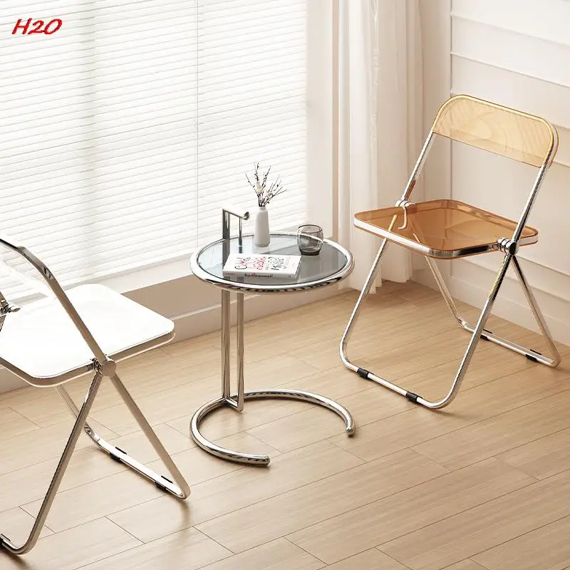 Transparent Folding Chair Modern Minimalist Acrylic Plastic Crystal Designer Interior Furniture Chair Dropshipping  MOOJOU