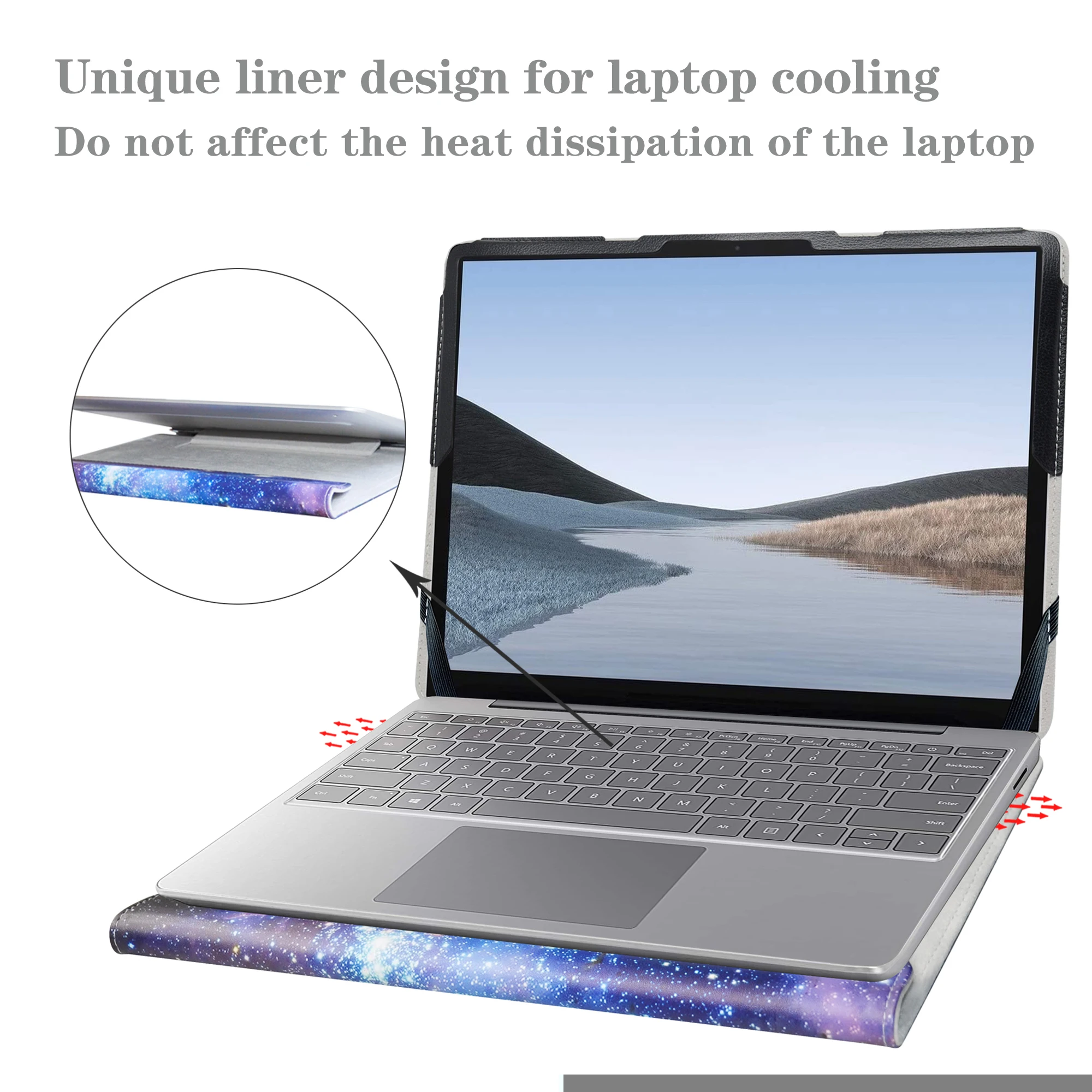 Imagem -04 - Alapmk Capa Protetora para 12.4 Microsoft Surface Portátil ir 2023 Superfície Portátil ir 2023 Portátil Case