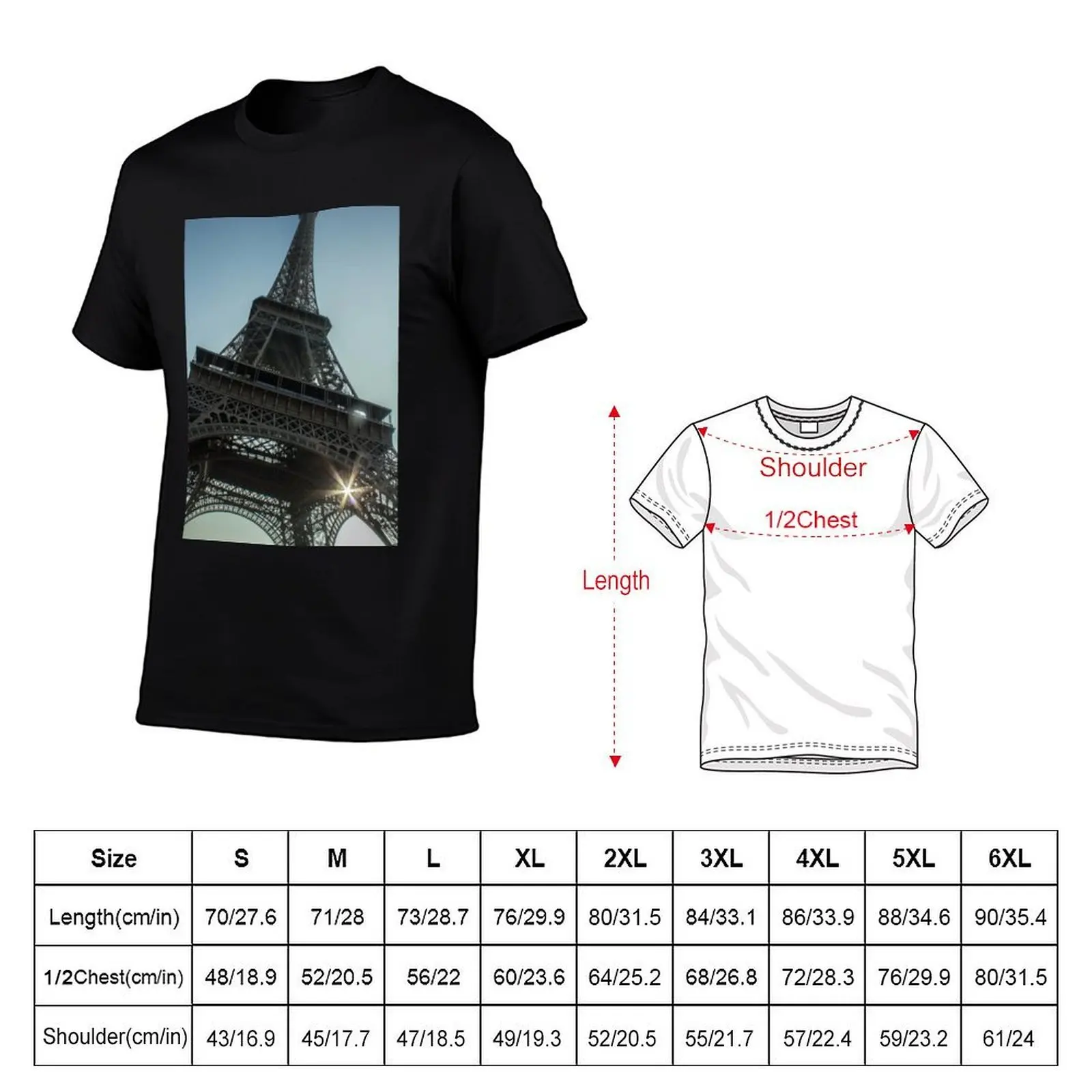 Eiffel Ray of Sunshine T-Shirt man t shirt cotton man t shirts graphic t shirts for man graphic vintage T-shirt