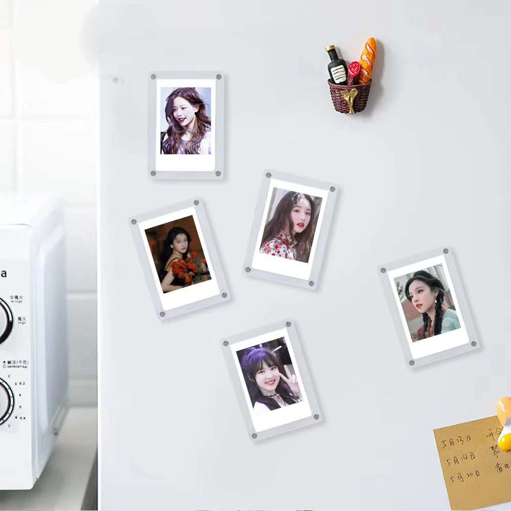 3-inch Photo Acrylic Magnetic Suction Frame DIY For Fujifilm Instax Mini 12 11 9 8 7s 25 50s EVO Camera Mini Film Photo Paper