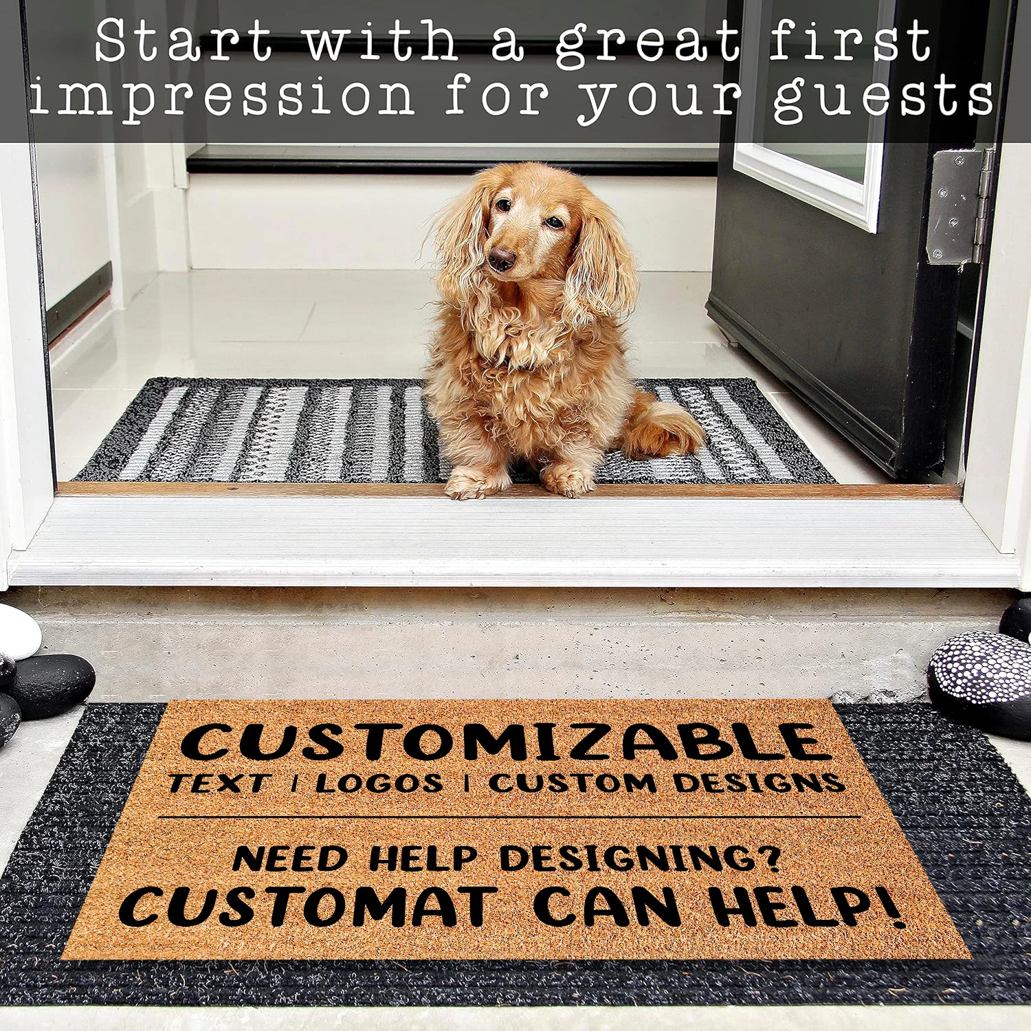 Customizable Door Mat,Design Your Own Doormat Personalized Rug Customized Rubber Mat Personalised Gift,New Home Gift Porch Decer