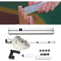 Mitre Gauge Angle Stop Table Saw 450 mm Mitre Gauge Router Saw Assembly Ruler Set w/Box Lanyard for Table Saw