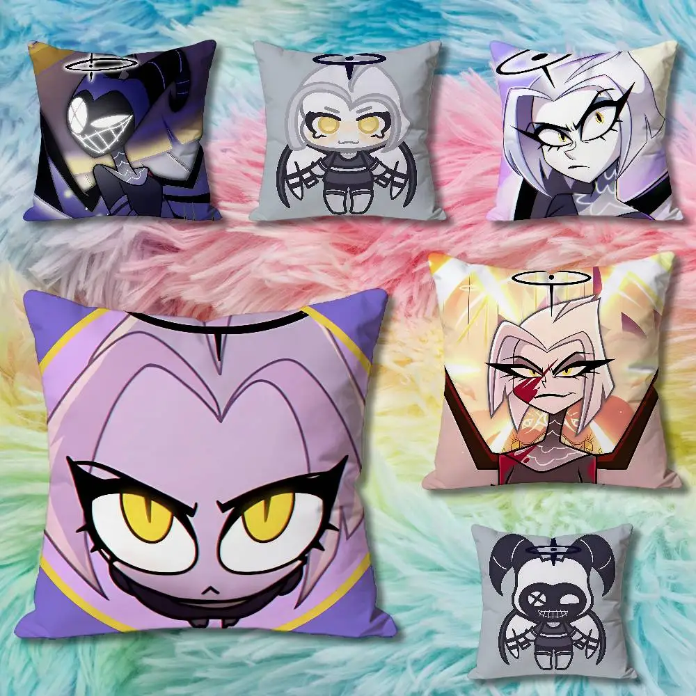 

Lute H-HazbinES Anime Celebrity Merchandise All-Match Printed Pillow Case Sofa Car Office Room Decoration Protector