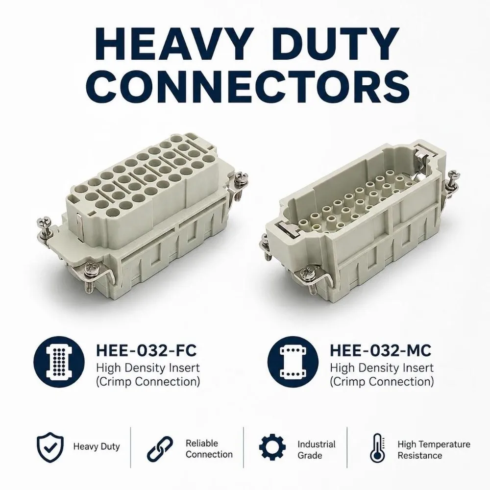 Male or Female Rectangular Connector Insert Crimp Termination High Density Layout Heavy Duty Connector Waterproof