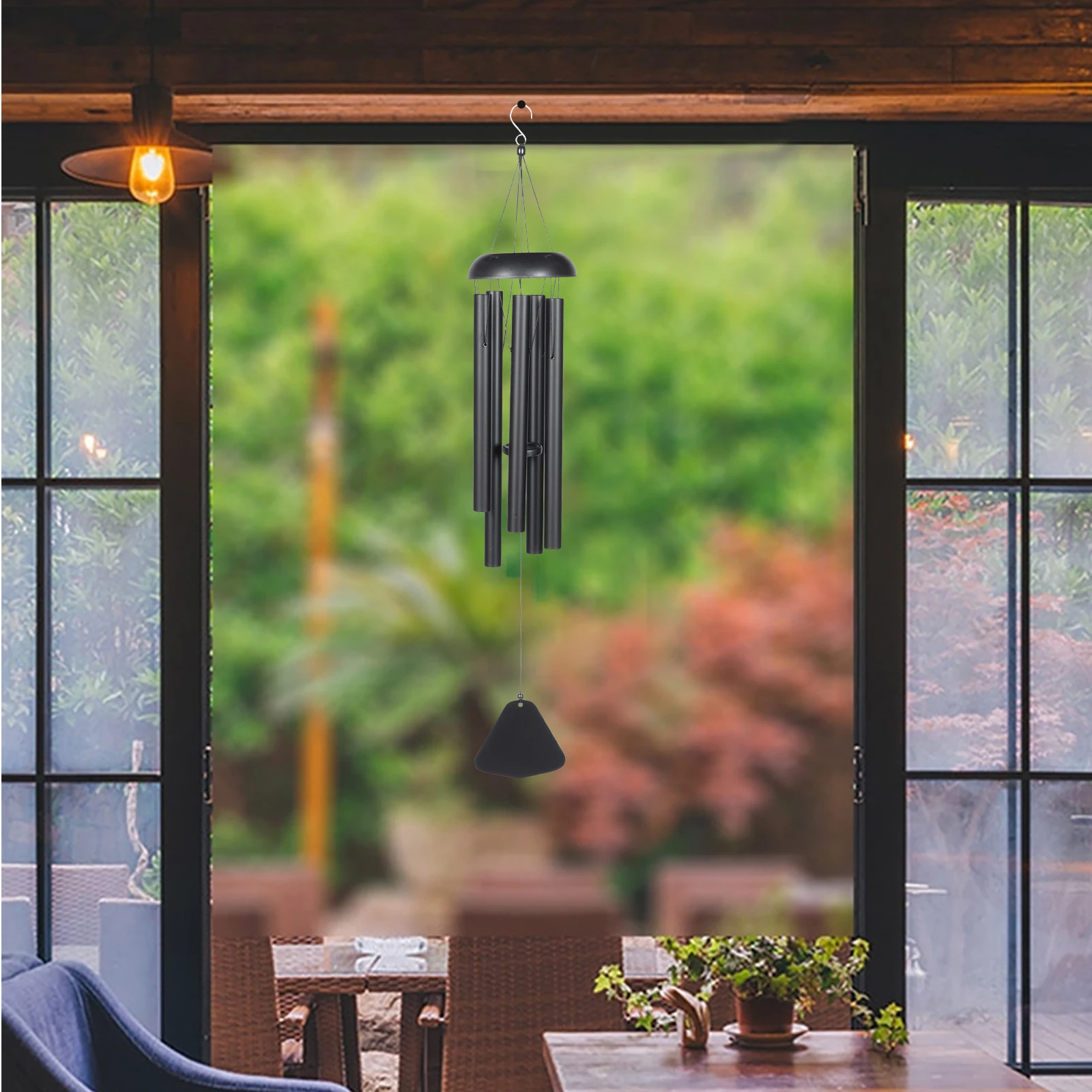 

Retro Wind Chime Metal Tube Wind Bell Hanging Decor for Home Balcony Garden Indoor Outdoor Yard Window Courtyard Decoration