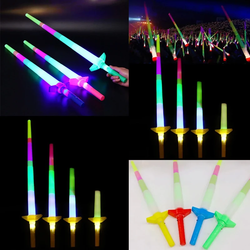 5/10PCS Lightsaber Laser LED Light Sword Saber Telescopic Rod Children Play House Toy Party Props Kids Birthday Gifts