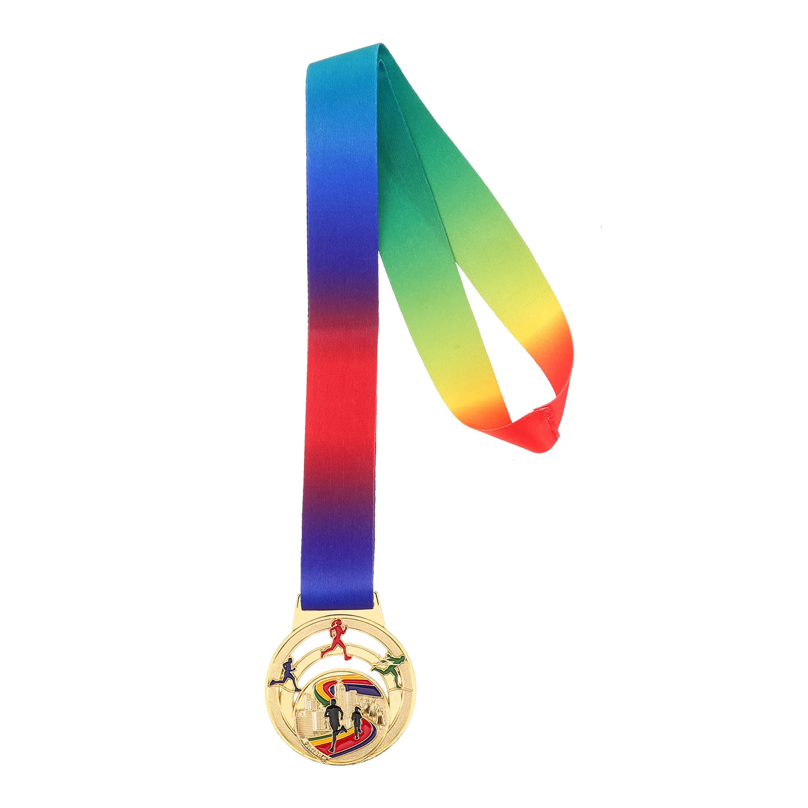 Running Sports Award Medal Zinc Alloy Metal Medal Outdoor Marathon Competition Sports Achievement Neck Lanyard